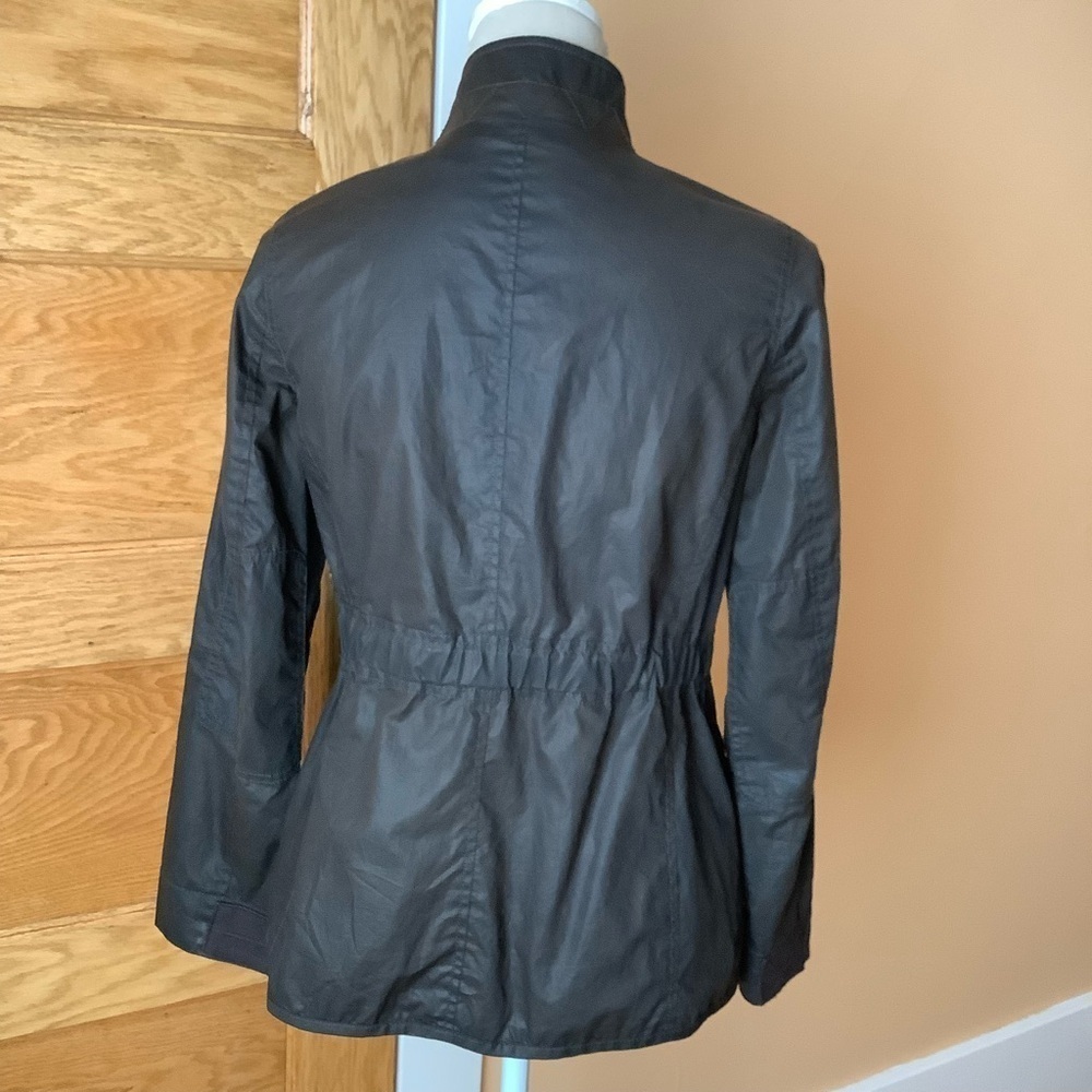 HUNTER Waxed Cotton Utility Rain Jacket Olive Green Coat Water Resistant XS - Picture 4 of 15